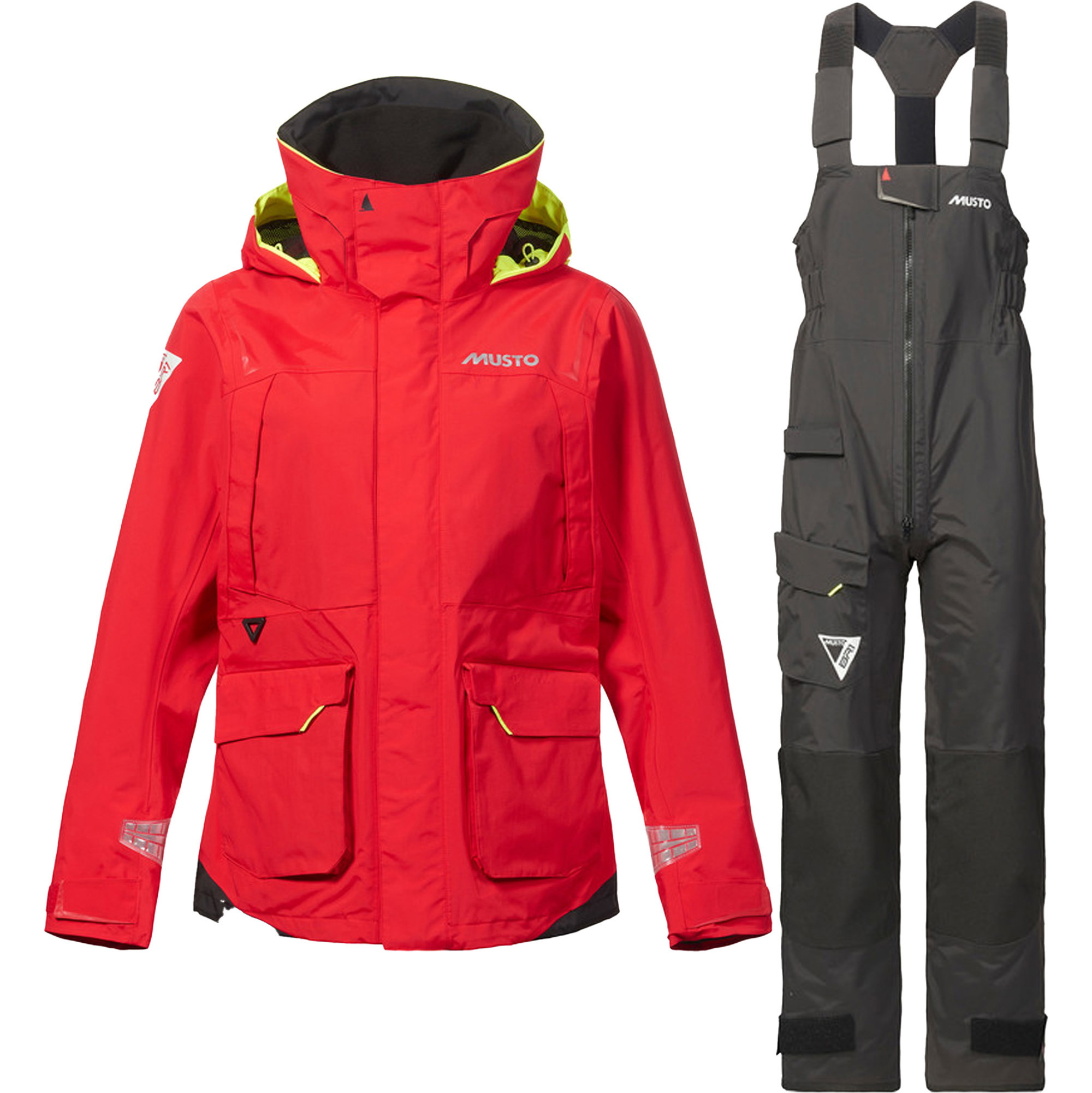 2026 Musto BR1 Jakke Og Bukser 2.0 Sejldragt Til Kvinder 82405B - Rød / Black